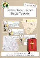 Vorschau - Arbeitsblätter - Nachschlagen in der Bibel (Religion Grundschule Klasse 3-4) - Deckblatt