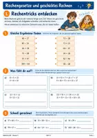 Vorschau - Stundenentwürfe - Rechengesetze & geschicktes Rechnen – Tausch-, Verbindungs- und Verteilungsgesetz | Mathe Klasse 5 - Deckblatt