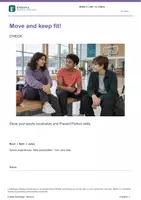 Vorschau - Unterrichtsreihen - ENGLIVA CHECK: Unit 14 · Move and keep fit! (MORE! 2, LP 2023) – Lernzielkontrolle & Test - Deckblatt