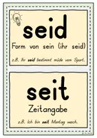 Vorschau - Arbeitsblätter - Rechtschreibung, seid_sei, Grammatik - Seite 1