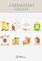 Vorschau - Bildkarten - 10 Knetmatten Herbst, Knetmatten Kinder - Deckblatt