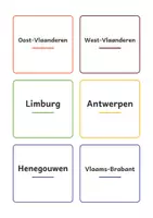 Voorbeeld - Flitskaartjes België: provincies, provinciehoofdplaatsen, gewesten en gemeenschappen. - Pagina 1