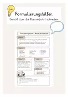Vorschau - Arbeitsblätter - Materialpaket - Formulierungshilfen (Berichte + Beschreibungen) - Seite 1