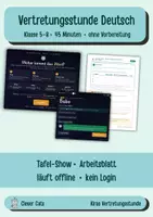 Vorschau - Arbeitsblätter - Vertretungsstunde Deutsch Klasse 5–8 – Jugendsprache: Woher kommt das Wort? | ohne Vorbereitung, 45 Minuten | interaktive Tafel-Show + Arbeitsblatt - Deckblatt