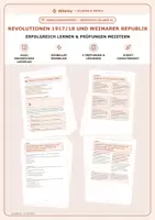 Vorschau - Arbeitsblätter - Klasse 9 · Geschichte · Sachsen · Revolutionen 1917/18 Weimarer Republik - Deckblatt