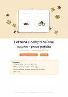 anteprima - Esercizi - Lettura e comprensione autunno gratis: il riccio - Pagina di copertina