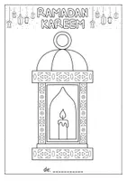 Vista previa - Manualidades / Dibujos para colorear - Ramadán – faroles para colorear - página 1