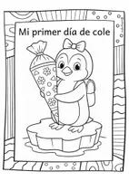 Vista previa - Manualidades / Dibujos para colorear - Dibujos de pingüinos para colorear para el primer día de clase - página 2