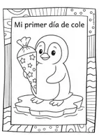 Vista previa - Manualidades / Dibujos para colorear - Dibujos de pingüinos para colorear para el primer día de clase - página 3