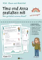 Vorschau - Unterrichtsreihen - Wer gestaltet unseren Raum: Arbeitsblätter Sachunterricht 3/4, 41 S. + Lösungen - Seite 1