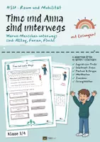 Vorschau - Unterrichtsreihen - Warum Menschen unterwegs sind: Arbeitsblätter Sachunterricht 3/4 mit Lösungen - Deckblatt