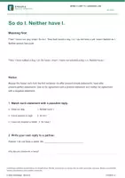 Vorschau - Stundenentwürfe - ENGLIVA LANGUAGE LAB: Unit 15 · Caring for animals (MORE! 2, LP 2023) – Grammatik (So / Neither) - Seite 1