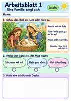 Vorschau - Arbeitsblätter - Mirjam ist mutig | Religion Klasse 1 Arbeitsblätter | Evangelische Religionslehre | 10 Arbeitsblätter als PDF - Seite 1