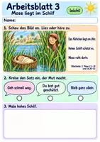 Vorschau - Arbeitsblätter - Mirjam ist mutig | Religion Klasse 1 Arbeitsblätter | Evangelische Religionslehre | 10 Arbeitsblätter als PDF - Seite 3