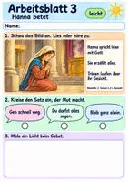 Vorschau - Arbeitsblätter - Hanna betet und dankt | Religion Klasse 1 Arbeitsblätter | Evangelische Religionslehre | 10 Arbeitsblätter als PDF - Seite 3