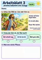Vorschau - Arbeitsblätter - Jeremia bekommt Mut | Religion Klasse 1 Arbeitsblätter | Evangelische Religionslehre | 10 Arbeitsblätter als PDF - Seite 3