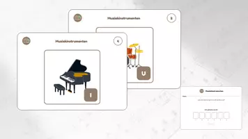 Voorbeeld - Speurtocht - Muziekinstrumenten met plaatjes (groep 1 en 2) - Voorblad