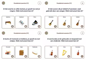 Voorbeeld - Speurtocht - Muziekinstrumenten Raadsels (groep 4 t/m 8) - Pagina 1
