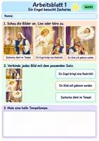 Vorschau - Arbeitsblätter - Johannes bereitet den Weg | Religion Klasse 1 Arbeitsblätter | Evangelische Religionslehre | 10 Arbeitsblätter als PDF - Seite 1