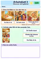Vorschau - Arbeitsblätter - Johannes bereitet den Weg | Religion Klasse 1 Arbeitsblätter | Evangelische Religionslehre | 10 Arbeitsblätter als PDF - Seite 3