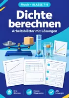 Vorschau - Arbeitsblätter - Dichte berechnen Physik Klasse 7 üben - Deckblatt