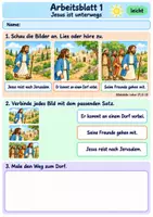 Vorschau - Arbeitsblätter - Einer kehrt zurück und dankt | Religion Klasse 1 Arbeitsblätter | Evangelische Religionslehre | 10 Arbeitsblätter als PDF - Seite 1