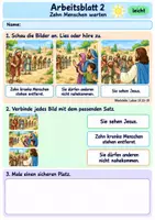 Vorschau - Arbeitsblätter - Einer kehrt zurück und dankt | Religion Klasse 1 Arbeitsblätter | Evangelische Religionslehre | 10 Arbeitsblätter als PDF - Seite 2