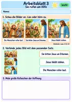 Vorschau - Arbeitsblätter - Einer kehrt zurück und dankt | Religion Klasse 1 Arbeitsblätter | Evangelische Religionslehre | 10 Arbeitsblätter als PDF - Seite 3