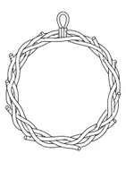 Vista previa - Manualidades / Dibujos para colorear - Corona de otoño con erizo: plantilla de manualidad - página 2