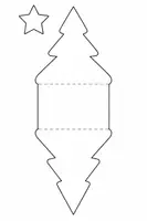 Vorschau - Mal- und Bastelvorlagen - Weihnachten basteln - Windlicht Tannenbaum Schablone - Deckblatt
