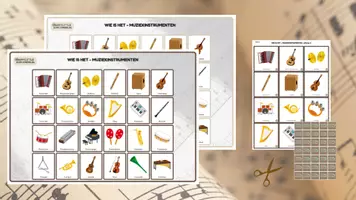 Voorbeeld - Wie is het - Muziekinstrumenten - Voorblad