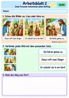Vorschau - Arbeitsblätter - Jesus zieht in Jerusalem ein | Religion Klasse 1 Arbeitsblätter | Evangelische Religionslehre | 10 Arbeitsblätter als PDF - Seite 2