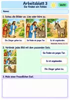 Vorschau - Arbeitsblätter - Jesus zieht in Jerusalem ein | Religion Klasse 1 Arbeitsblätter | Evangelische Religionslehre | 10 Arbeitsblätter als PDF - Seite 3