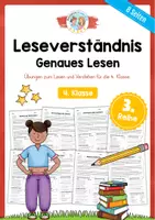 Vorschau - Arbeitsblätter - Lesen & Verstehen: Genaues Lesen (4. Klasse) - Deckblatt