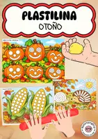 Vista previa - Manualidades / Dibujos para colorear - Láminas de plastilina de otoño para trabajo libre y motricidad fina - Portada
