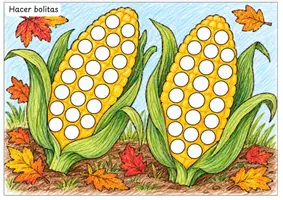 Vista previa - Manualidades / Dibujos para colorear - Láminas de plastilina de otoño para trabajo libre y motricidad fina - página 2