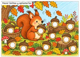 Vista previa - Manualidades / Dibujos para colorear - Láminas de plastilina de otoño para trabajo libre y motricidad fina - página 3