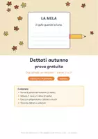 anteprima - Esercizi - Dettati autunno gratis: classe prima e seconda - Pagina di copertina