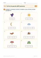 anteprima - Esercizi - Dettati autunno gratis: classe prima e seconda - Pagina 1