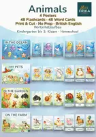 Vorschau - Poster - Tiere Englisch – Animals Flashcards & Poster | Bildkarten & Wortkarten - Deckblatt