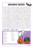Vorschau - Arbeitsblätter - Halloween Suchsel / Buchstabengitter - Deckblatt