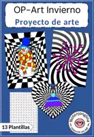 Vista previa - Manualidades / Dibujos para colorear - Proyecto de arte de invierno Op-Art - Portada