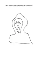 Voorbeeld - Tekenen en knutsel sjablonen - Halloween kunstproject – De Schreeuw van Edvard Munch - Pagina 3