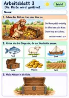 Vorschau - Arbeitsblätter - Jesus erzählt vom Schatz im Feld | Religion Klasse 1 Arbeitsblätter | Evangelische Religionslehre | 10 Arbeitsblätter als PDF - Seite 3