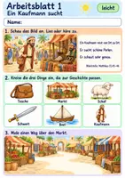 Vorschau - Arbeitsblätter - Jesus erzählt von der kostbaren Perle | Religion Klasse 1 Arbeitsblätter | Evangelische Religionslehre | 10 Arbeitsblätter als PDF - Seite 1