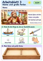 Vorschau - Arbeitsblätter - Jesus erzählt von der kostbaren Perle | Religion Klasse 1 Arbeitsblätter | Evangelische Religionslehre | 10 Arbeitsblätter als PDF - Seite 3
