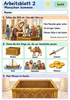 Vorschau - Arbeitsblätter - Die Witwe schenkt zwei Münzen | Religion Klasse 1 Arbeitsblätter | Evangelische Religionslehre | 10 Arbeitsblätter als PDF - Seite 2