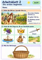 Vorschau - Arbeitsblätter - Jesus erzählt von den Arbeitern im Weinberg | Religion Klasse 1 Arbeitsblätter | Evangelische Religionslehre | 10 Arbeitsblätter als PDF - Seite 2