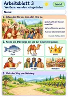Vorschau - Arbeitsblätter - Jesus erzählt von den Arbeitern im Weinberg | Religion Klasse 1 Arbeitsblätter | Evangelische Religionslehre | 10 Arbeitsblätter als PDF - Seite 3