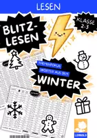 Vorschau - Arbeitsblätter - Blitzlesen Winter – Lesetempo & Leseflüssigkeit trainieren (Kl. 2-3), Weihnachten, Advent, Schnee, Nikolaus - Deckblatt